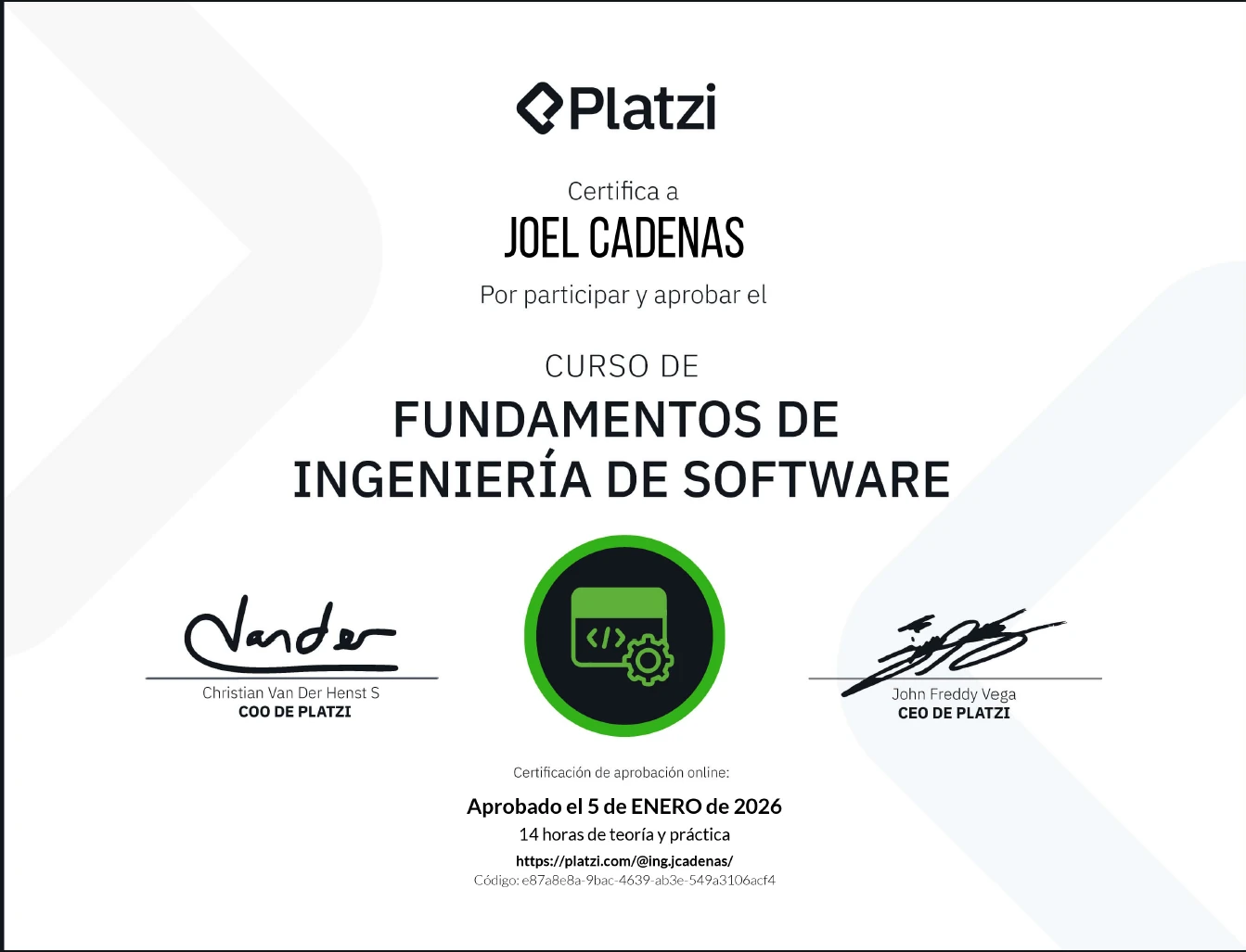 Fundamentos de Ingeniería de Software