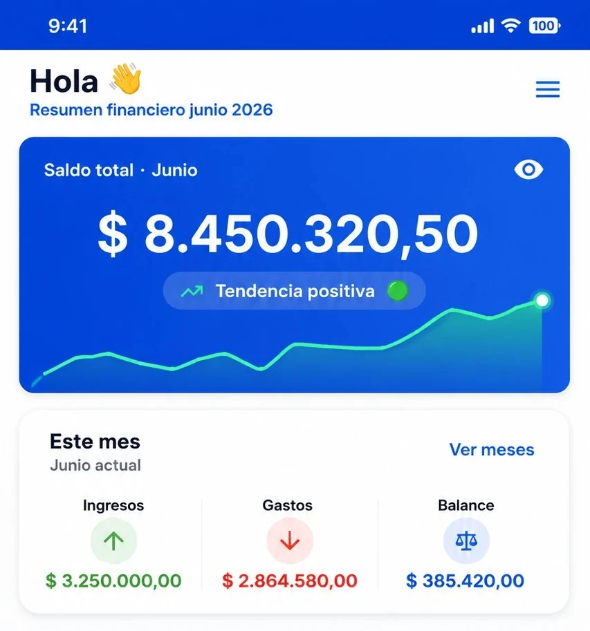 Dashboard financiero de Xpendz